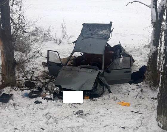 На Ставрополье во время обгона легковушка слетела с дороги и врезалась в дерево, погибли 2 человека